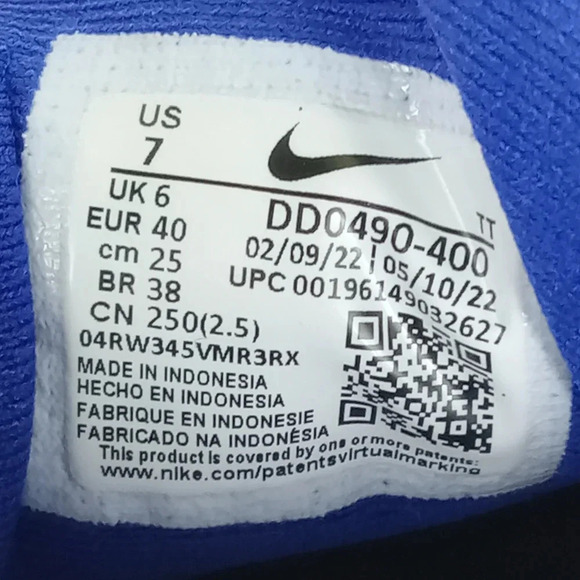 Nike React Miler 3 Shoes Mens Size 7 Blue Running Athletic Sneakers DD04-400 - Picture 10 of 10